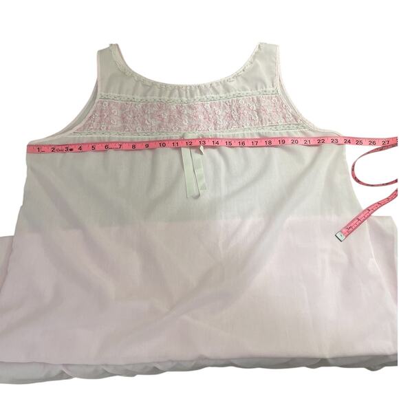 VTG Schrank Cotton Gauze Lace Nightgown Pink Women's Large Cottage Romantic - Picture 12 of 16
